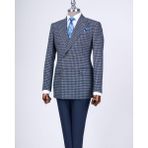 Italyan Stil Slim Fit Erkek Kombin Ceket Pantolon Takım Elbise Lacivert T13080 - 48