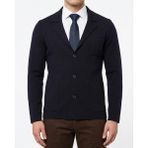 Italyan Stil Slim Fit Erkek Mono Yaka Düğmeli Hırka Lacivert T14843