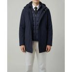 Italyan Stil Slim Fit Erkek Şişme Mont Lacivert T14783 - 3XL