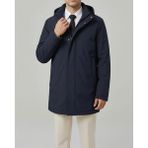 Italyan Stil Slim Fit Gizli Kapüşonlu Erkek Deri Mont Lacivert T15116 - 3XL