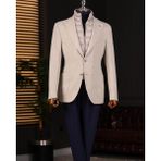 Italyan Stil Slim Fit Kapitone Çıkma Yaka Torba Cep Ceket Gri T15120 - 58