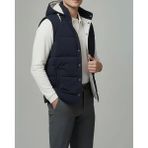 Italyan Stil Slim Fit Kapüşonlu Kapitone Erkek Şişme Yelek Lacivert T14725
