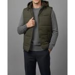 Italyan Stil Slim Fit Kapüşonlu Kapitone Erkek Şişme Yelek Yeşil T14724