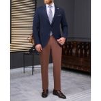 Italyan Stil Slim Fit Kombin Takım Elbise Lacivert T13925 - 52