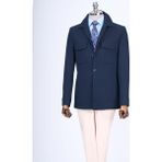 İtalyan stil slim fit mevsimlik spor mont ceket lacivert T13088 - 52