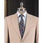 Italyan Stil Slim Fit Mono Yaka Ceket Pantolon Takım Elbise Vizon T14746 - 48
