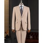 Italyan Stil Slim Fit Mono Yaka Ceket Pantolon Takım Elbise Vizon T14746 - 50