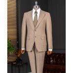 Italyan Stil Slim Fit Mono Yaka Ceket Pantolon Takım Elbise Vizon T14763 - 46