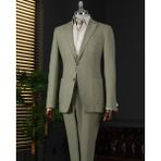 Italyan Stil Slim Fit Mono Yaka Erkek Ceket Haki T13790 - 58