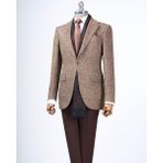 Italyan Stil Slim Fit Mono Yaka Erkek Tek Ceket Kahverengi T13540 - 46