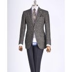 Italyan Stil Slim Fit Mono Yaka Erkek Tek Ceket Kahverengi T13595 - 46