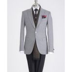 Italyan Stil Slim Fit Sivri Yaka Erkek Ceket Gri T13241 - 46