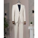 Italyan Stil Slim Fit Torba Cep Ceket Pantolon Takım Elbise Taş T14553 - 48