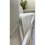 Italyan Süet Koruyucu Esnek Elastik Giydirme Koltuk Örtüsü - Bej - 3+3+1+1 (4 Parça Set) - 10 x 10 cm