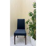 Italyan Süet Kumaş Lastikli Kaymaz Esnek Sandalye Koruyucu Örtü - Antrasit - Iki Adet - 40 x 40 cm