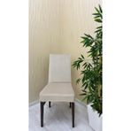 Italyan Süet Kumaş Lastikli Kaymaz Esnek Sandalye Koruyucu Örtü - Bej - Üç Adet - 40 x 40 cm