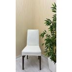 Italyan Süet Kumaş Lastikli Kaymaz Esnek Sandalye Koruyucu Örtü - Krem - Beş Adet - 40 x 40 cm