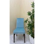 Italyan Süet Kumaş Lastikli Kaymaz Esnek Sandalye Koruyucu Örtü - Mint - Dört Adet - 40 x 40 cm