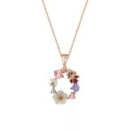 İtalyan Taaltınm Soft Çiçekler Flowers Gümüş Kolye - Altın