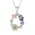 İtalyan Taaltınm Soft Çiçekler Flowers Gümüş Kolye - Gümüş