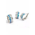 italyanTasarmı Opal Taşlı Kupe Kolye TakiSeti