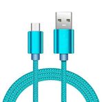 iTechCover Örgülü USB Kablosu Şarj Kablosu/Şarj Cihazı Güç Kablosu Bose SoundLink kulak üstü Bluetooth Kulaklıklarla Uyumlu/Bebek Mavisi / (2m / 6,6 ft)