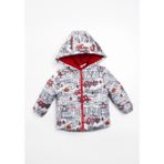 Itfaiye Desenli Erkek Bebek Mont 22325 - Beyaz - 1 Yaş