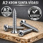 İTHAL 4X60 Krom A2 Paslanmaz Sunta Vidası 50 Adet - 4X70