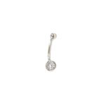 İTHAL 6 MM SIVAMA TEKTAŞ GÜMÜŞ GÖBEK PIERCING