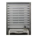 İthal Bambu Bambu Stor Zebra Perde Eteği Düz(Alüminyum Kasa Metal Ayak) İTHLGRİ, Gri, 50 x 50