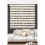 Ithal Bambu Ekru Zebra Stor Perde Eteği Düz (1.kalite Alüminyum Kasa Metal Ayak - 20 x 40