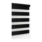 İthal Bambu Kalın Zebra Stor Perde Eteği Düz (Ofis Perdesi Salon Mutfak Perdesi eteksiz, Siyah, 30 x 20