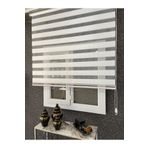 İthal Bambu Zebra Stor Güneşlik Perde Eteği Dilimli (Alüminmyumkasa Metalayak) gümüşzebra, Gümüş, 20 x 40