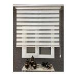 İthal Bambu Zebra Stor Perde Eteği Düz (1.Kalite Alüminyum Kasa Metal Ayak TYCPJZQLJN169323562868706, Beyaz, 15 x 20