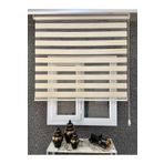 İthal Bambu Zebra Stor Perde Eteği Düz (1.Kalite Alüminyum Kasa Metal Ayak TYCPJZQLJN169323562868706, Krem Rengi, 220 x 260