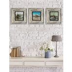İthal Çerçeveli Taş Baskılı Duvar Tablosu Seti (20 x 20 cm) 3 lü set -İSTANBUL TEMALI TABLO