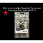 İTHAL Dijital Termometre, Nem Ölçer, Saat ( Yeni Model Htc 1 )