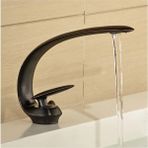 İthal Faucet Banyo Lavabo Bataryası Siyah Şelale Yeni Model 5 Yıl Garantili ithal