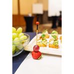 İthal Kırmızı Top Bambu Kürdan 9 cm, Parti, Sunum,hamburger, Kokteyl, Renkli, Çubuk, Doğum Günü,