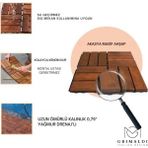 Ithal Parke Balkon Teras Yer Döşemesi Masif ,karo Zemin Kaplama Akasya Ağacı 1 Kutu 5 Adet 0,45 M2 - Ahşap - 0,7 - 1,3 cm