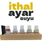 Ithal Premium Ayar Suyu 5'li Set (8K/14K/18K/21.6K + Gümüş + Mihenk Taşı) - Kuyumcu & Profesyonel Test Kiti + Ahşap Stand