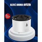 İthalat® 3D Alev Işıklı Aromaterapi Makinesi – 360 Ml Su Kapasiteli Sessiz Difüzör