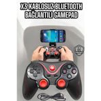 İthalat® Game Stick Android Uyumlu Gamepad X3 Standlı Oyun Kolu Bluetooth Bağlantılı