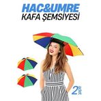 İthalat® Hac Umre Kafa Şemsiyesi Güneş Koruma Şemsiyesi 2 Adet