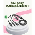 İthalat® Hızlı Şarj Destekli Çoklu Şarj Kablosu – Seyahat Günlük Kullanım