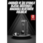 İthalat® Makaralı Bluetooth Kulaklık Telefon Uyumlu Makaralı Tf Kart Girişli Güç Göstergeli
