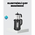 İthalat® Sinbo Elektrikli Çay Makinesi 1.7 L Su Isıtıcı Cam Demlikli Güvenli Kullanım