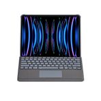 İthalat® T5509D Ipad 12.9 (2022) Kılıf Palermo Ledli Klavyeli Standlı Tablet Kılıfı - Siyah
