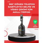 İthalat® Yapay Zeka Destekli Yüz Takip Özellikli 360 Derece Dönen Masaüstü Telefon Sabitleyici