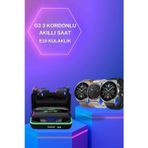 İthalat® Yeni Nesil Akıllı Saat Bluetooth Kulaklık Titreşim Bildirimleri Uyku Takibi